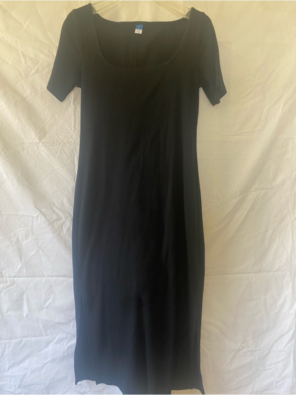 Old Navy Black Scoop Neck Midi Dress